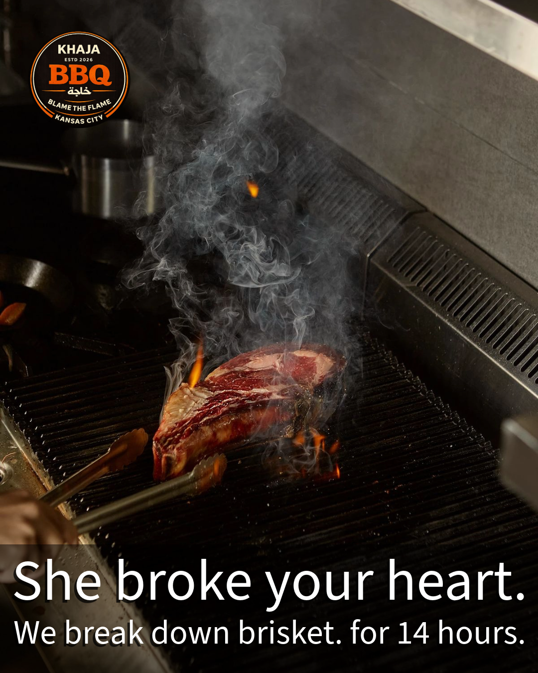 Khaja BBQ brisket social post